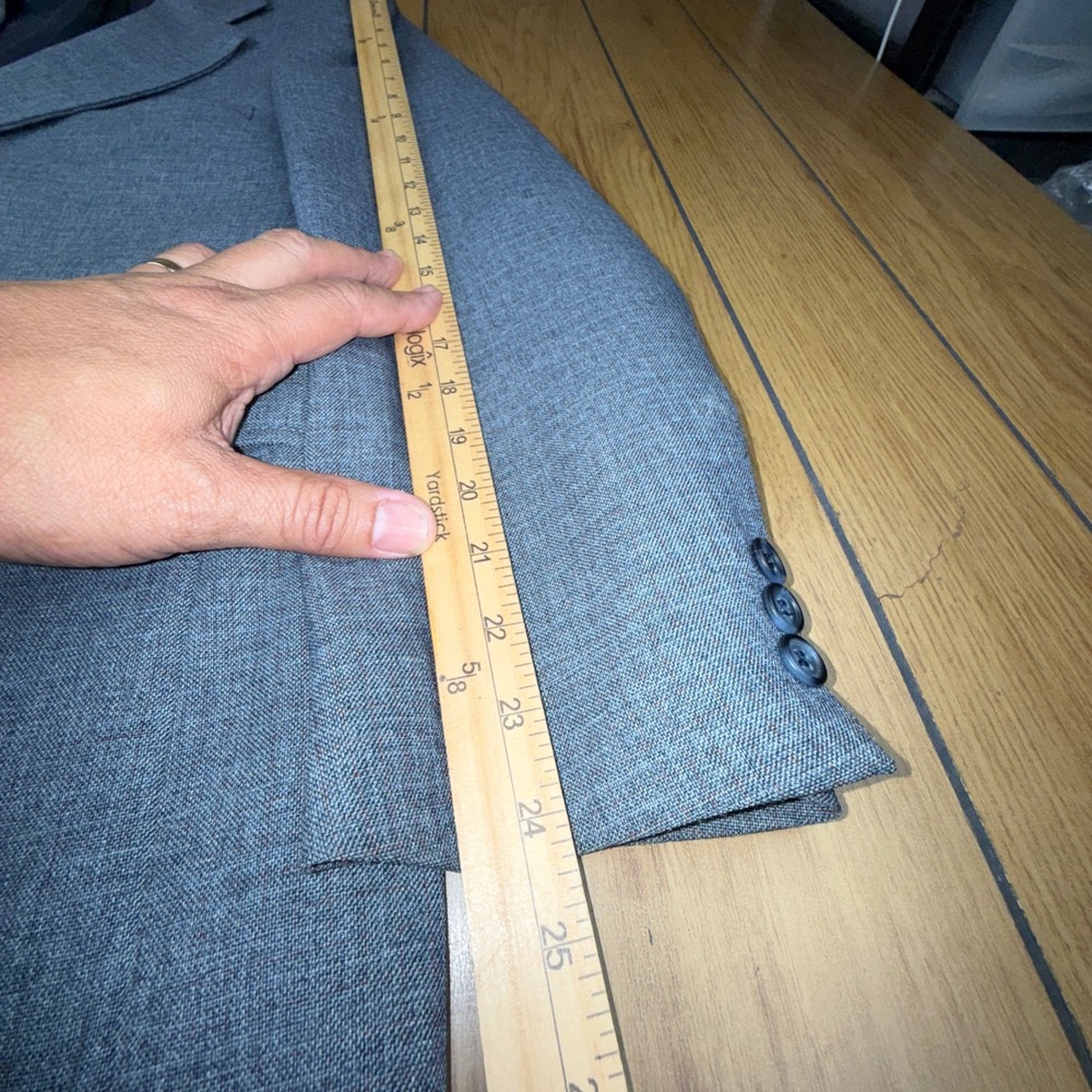 Vintage‎ Levis Action Suits Mens 40R Grey Wool Blend Blazer Jacket Classic - Picture 7 of 11